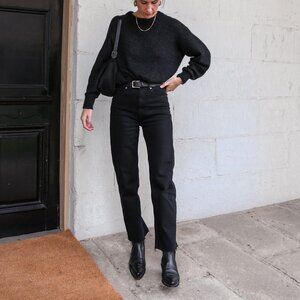 Everlane Straight Leg Jeans in Black
